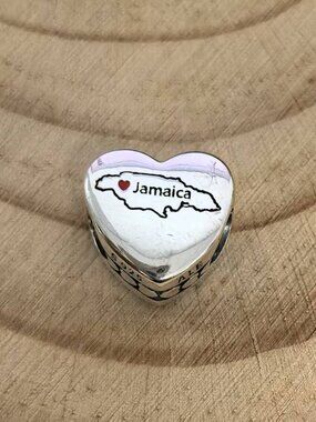 Pandora Jamaica Exclusive Travel Heart Charm Pendant, S925 Silver Jewelry